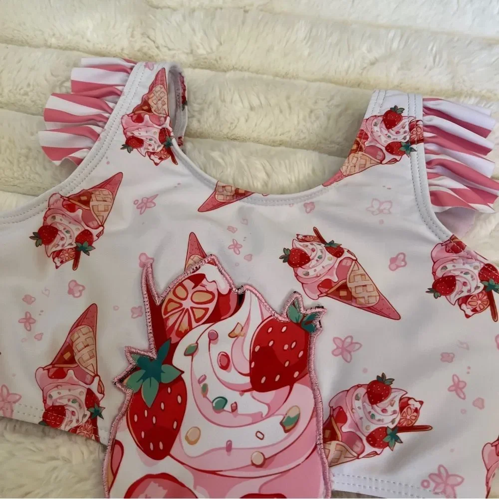 SHEIN ice cream cone girls‎ swimsuit